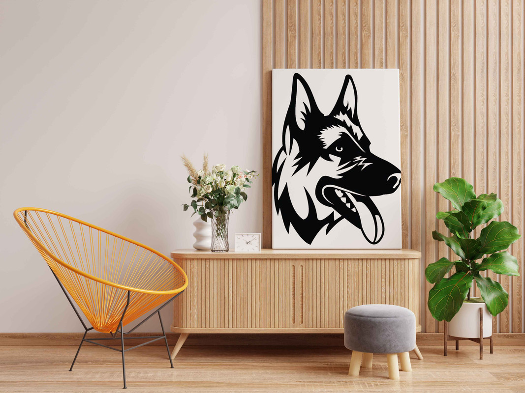 Curious Dog Canvas DIY Painting β Glow in the Dark Kit for Adults & Kids | Eazy Arts DIY Art Set with Brushes, Glow Paint & Black Paint (Blue/Cyan/Green Glow Options) - Image 2