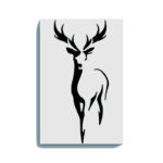 Standing Deer Canvas DIY Painting – Glow in the Dark Kit for Adults & Kids | Eazy Arts DIY Art Set with Brushes, Glow Paint & Black Paint (Blue/Cyan/Green Glow Options)