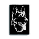 Dog Face Canvas DIY Painting – Glow in the Dark Kit for Adults & Kids | Eazy Arts DIY Art Set with Brushes, Glow Paint & Black Paint (Blue/Cyan/Green Glow Options)