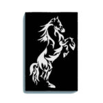 Rearing Horse Canvas DIY Painting – Glow in the Dark Kit for Adults & Kids | Eazy Arts DIY Art Set with Brushes, Glow Paint & Black Paint (Blue/Cyan/Green Glow Options)