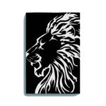 Lion Canvas DIY Painting – Glow in the Dark Kit for Adults & Kids | Eazy Arts DIY Art Set with Brushes, Glow Paint & Black Paint (Blue/Cyan/Green Glow Options)
