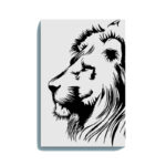 Lion Face Canvas DIY Painting – Glow in the Dark Kit for Adults & Kids | Eazy Arts DIY Art Set with Brushes, Glow Paint & Black Paint (Blue/Cyan/Green Glow Options)