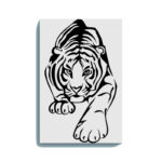 Tiger Canvas DIY Painting – Glow in the Dark Kit for Adults & Kids | Eazy Arts DIY Art Set with Brushes, Glow Paint & Black Paint (Blue/Cyan/Green Glow Options)