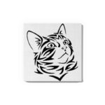 Cat Face Canvas DIY Painting – Glow in the Dark Kit for Adults & Kids | Eazy Arts DIY Art Set with Brushes, Glow Paint & Black Paint (Blue/Cyan/Green Glow Options)