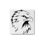 Eagle Head Canvas DIY Painting – Glow in the Dark Kit for Adults & Kids | Eazy Arts DIY Art Set with Brushes, Glow Paint & Black Paint (Blue/Cyan/Green Glow Options)