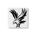 Flying Eagle Canvas DIY Painting – Glow in the Dark Kit for Adults & Kids | Eazy Arts DIY Art Set with Brushes, Glow Paint & Black Paint (Blue/Cyan/Green Glow Options)