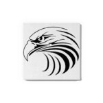 Stylized Eagle Head Canvas DIY Painting – Glow in the Dark Kit for Adults & Kids | Eazy Arts DIY Art Set with Brushes, Glow Paint & Black Paint (Blue/Cyan/Green Glow Options)