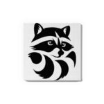 Raccoon Canvas DIY Painting – Glow in the Dark Kit for Adults & Kids | Eazy Arts DIY Art Set with Brushes, Glow Paint & Black Paint (Blue/Cyan/Green Glow Options)