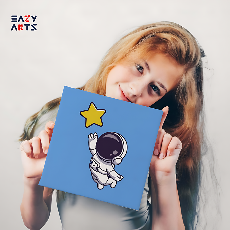 Astronaut Catching Star PBN Kit For Kids - Image 2