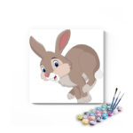 Brown Rabbit Running PBN Kit For Kids