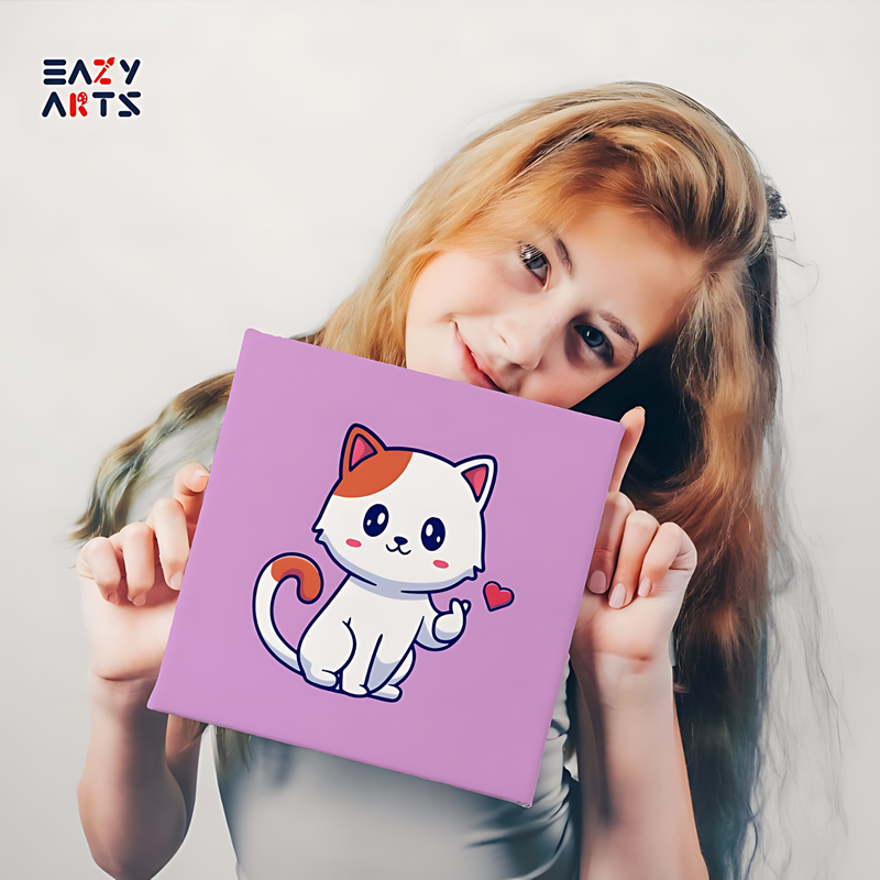 Cute Cat Paint By Numbers Kit For Kids - Image 2