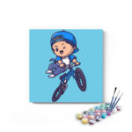 Boy Riding Bicycle PBN Kit For Kids