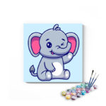 Baby Elephant Paint By Numbers Kit For Kids