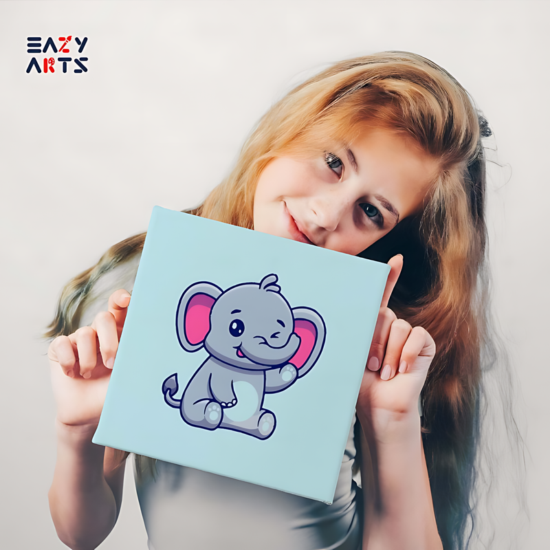 Baby Elephant Paint By Numbers Kit For Kids - Image 2