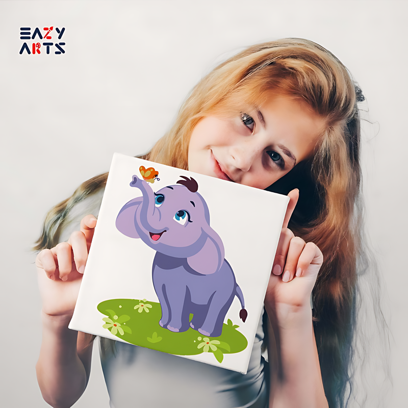 Elephant Playing Paint By Numbers Kit For Kids - Image 2