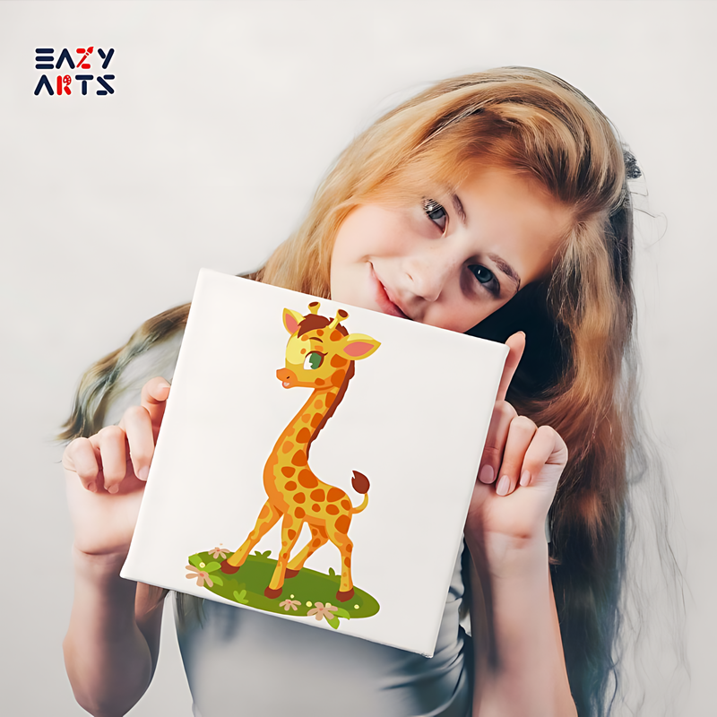 Baby Giraffe Paint By Numbers Kit For Kids - Image 2