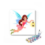 Fairy With Lamp Playing Paint By Numbers Kit For Kids