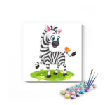 Zebra and Butterfly Paint By Numbers Kit For Kids