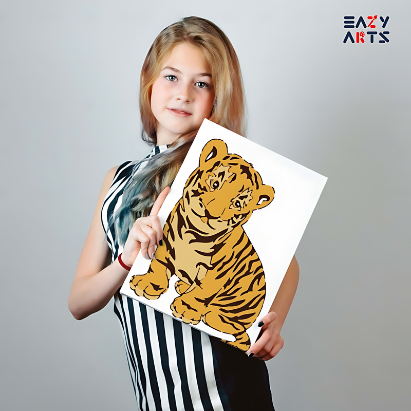 Baby Tiger Paint By Numbers Kit For Kids - Image 2