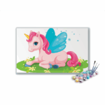 Pink Unicorn Paint By Numbers Kit For Kids