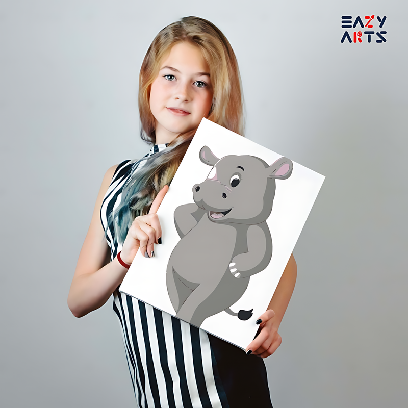 Rhino Paint By Numbers Kit For Kids - Image 2