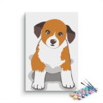 Innocent Dog Sitting Paint By Numbers Kit For Kids