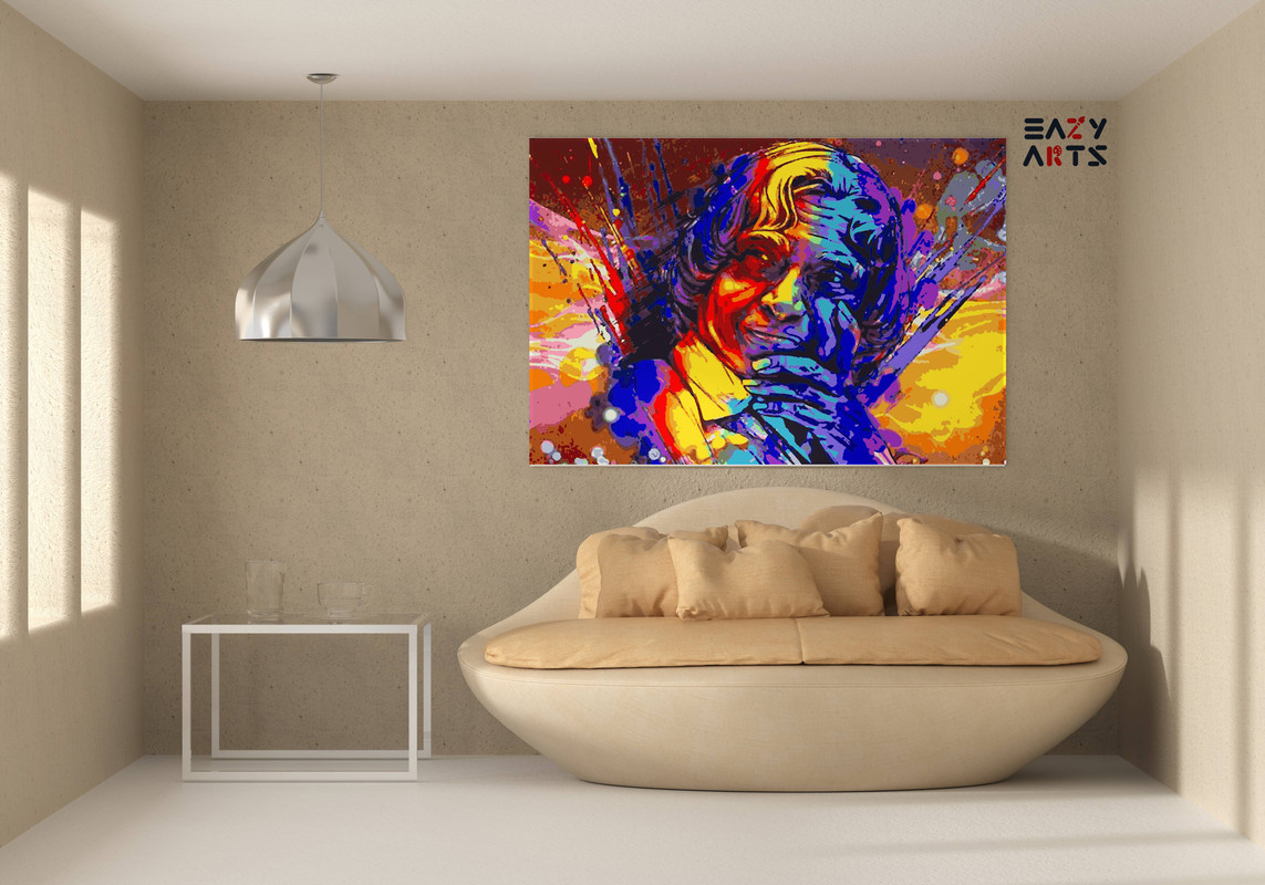 Dr APJ Abdul Kalam Colorful Paint By Numbers kit - Image 2