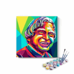 Dr APJ Abdul Kalam Smiling Abstract Paint By Numbers kit