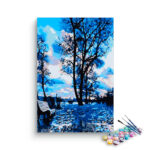 Blue Sky and Trees Paint By Numbers kit
