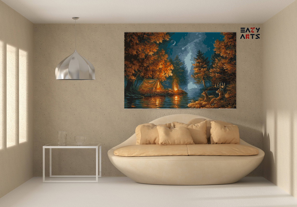 A Night in Jungle Tent Paint By Numbers kit - Image 2