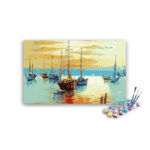 Boats in Sea Paint By Numbers kit