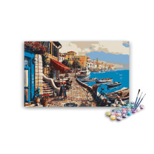 City and Boats Paint By Numbers kit