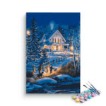 House in The Snow Paint By Numbers kit