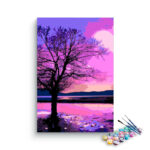 Pinkish Evening Paint By Numbers kit