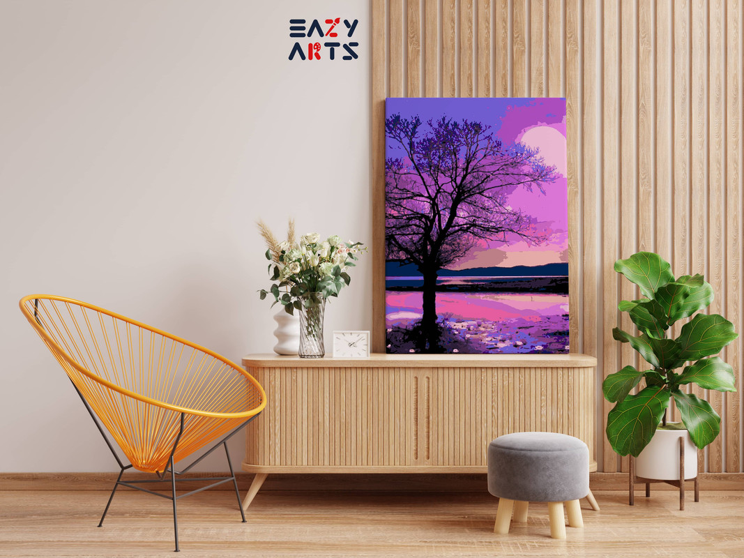 Pinkish Evening Paint By Numbers kit - Image 2