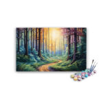 Sunlit Forest Path Paint by Numbers Kit