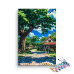 Charming Country Lane with Cottage Paint by Numbers Kit