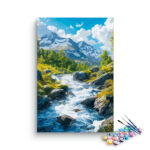 Cascading Mountain River Paint by Numbers Kit