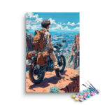 Adventure Seeker on Mountain Motorcycle Paint by Numbers Kit