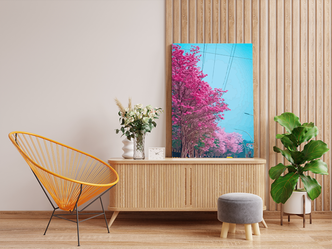 Bangaloreβs Blooming Streets Paint by Numbers Kit - Image 2