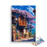 Charming Cottage with Wisteria Blooms Paint by Numbers Kit