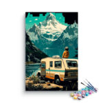 Mountain View Camper Adventure Paint by Numbers Kit