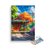 Autumn Train Station Retreat Paint by Numbers Kit