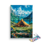 Mountain Adventure: Camping by the Lake Paint by Numbers Kit