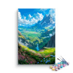 Alpine Vista: Majestic Mountains and Meadows Paint by Numbers Kit