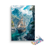 Majestic Voyage Sailing Ship Paint by Numbers Kit