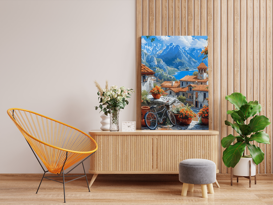 Mediterranean Village Escape Paint by Numbers Kit - Image 2