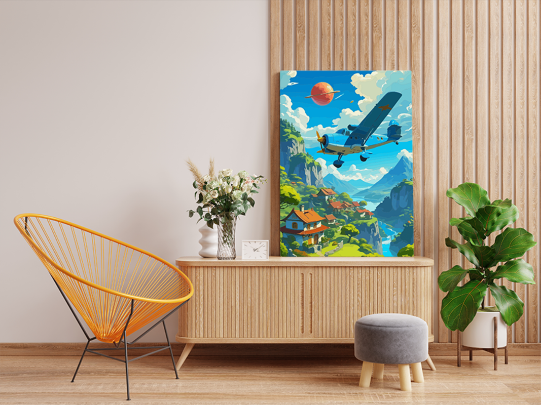 Flying Over Dreamland Paint by Numbers Kit - Image 2