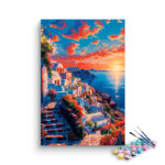 Sunset in Santorini Paint by Numbers Kit
