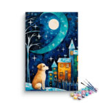 Starry Night Dog Paint by Numbers Kit